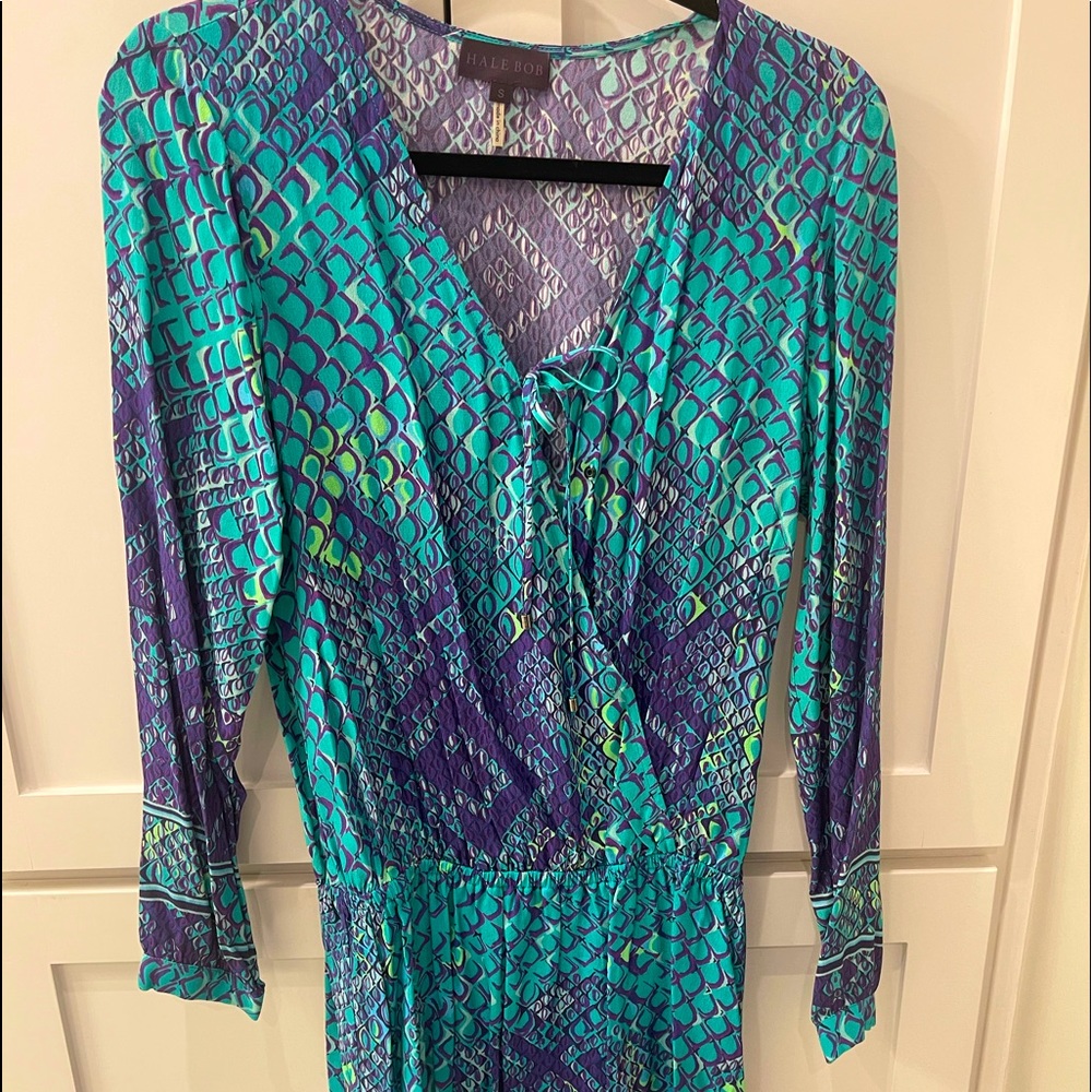 Hale Bob Size Small Colorful Snake Print Dress - image 1